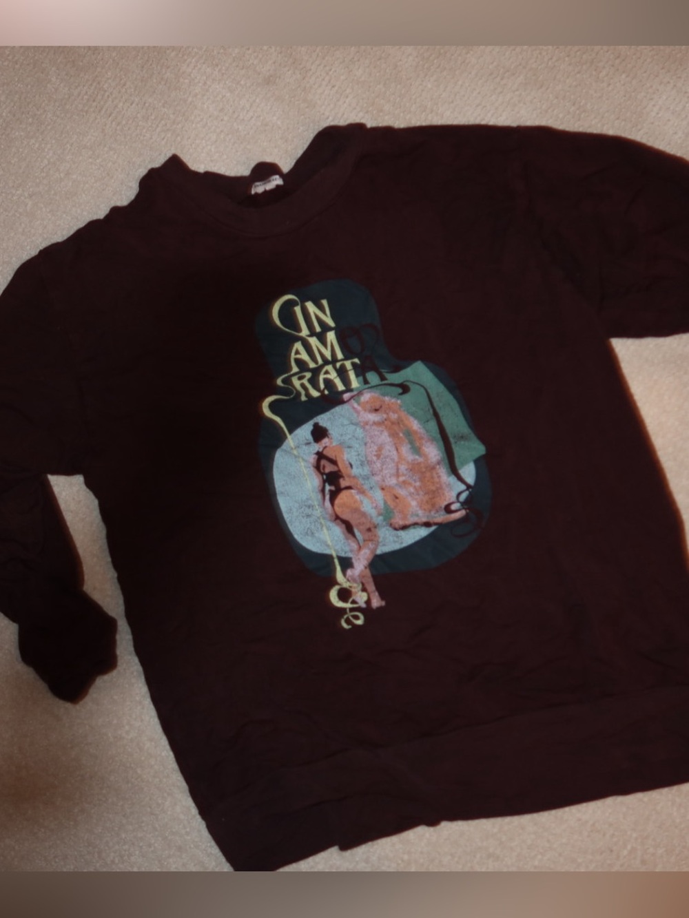 Maroon Graphic Crewneck Sweater